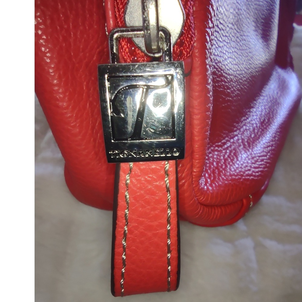 Tignanello Poppy Red Leather Flap Crossbody Convertible Bag T79940 NEW - Picture 11 of 11